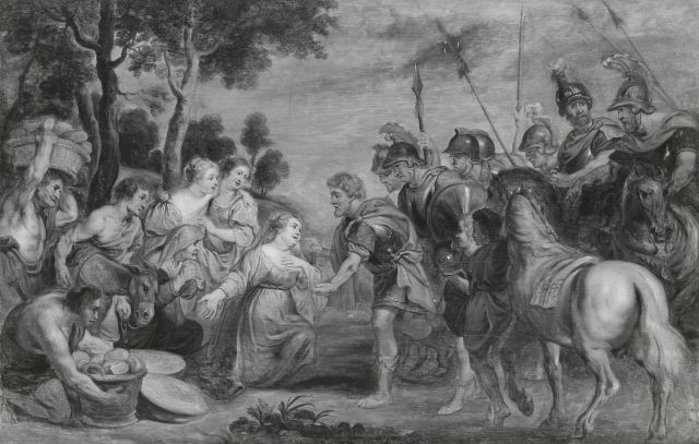 Klima, Joseph Jr. — Rubens Pieter Paul - bottega - sec. XVII - Incontro di David e Abigail — insieme